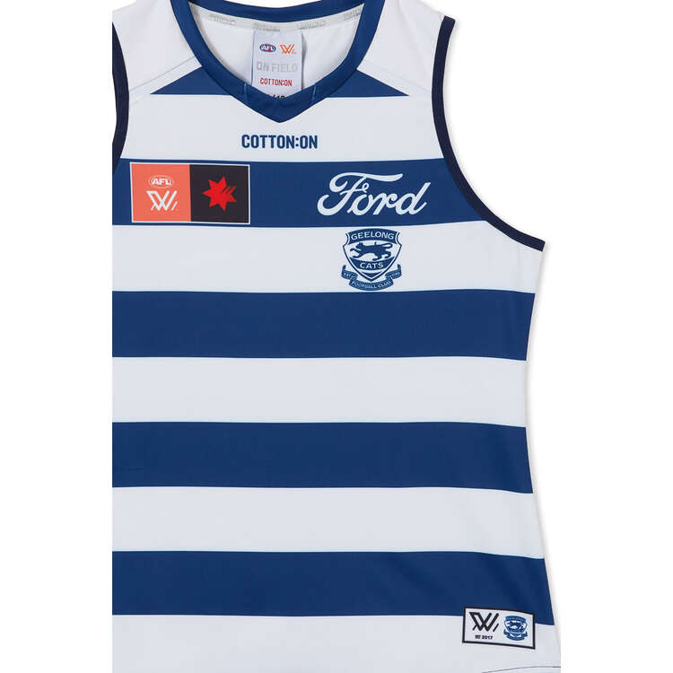 Geelong Cats 2023 Womens Season 8 AFLW Home Guernsey, White/Navy, rebel_hi-res