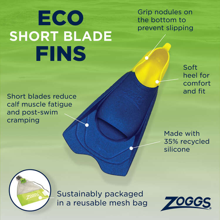 Zoggs Eco Short Blade Fins US 5-6, , rebel_hi-res
