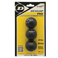 Dunlop Pro 3 Pack Squash Balls, , rebel_hi-res
