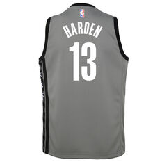 Jordan Brooklyn Nets James Harden Kids Statement Swingman Jersey Grey S, Grey, rebel_hi-res