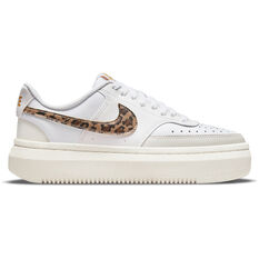 Nike Court Vision Alta Womens Casual Shoes, White/Brown, rebel_hi-res
