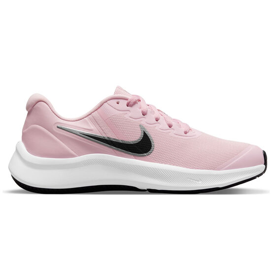 Nike Star Runner 3 GS Kids Running Shoes, Pink/Black, rebel_hi-res