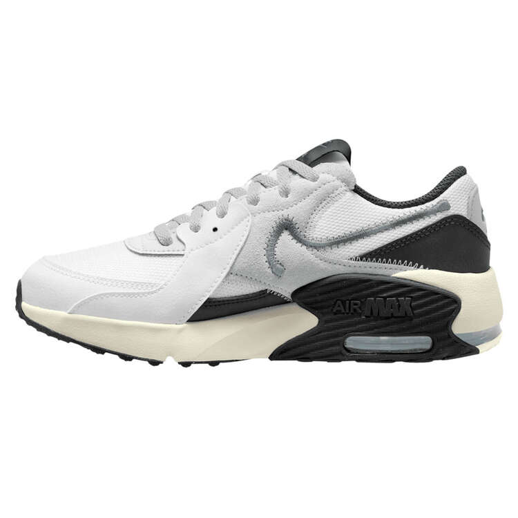 Nike Air Max Excee GS Kids Casual Shoes White/Grey US 4, White/Grey, rebel_hi-res