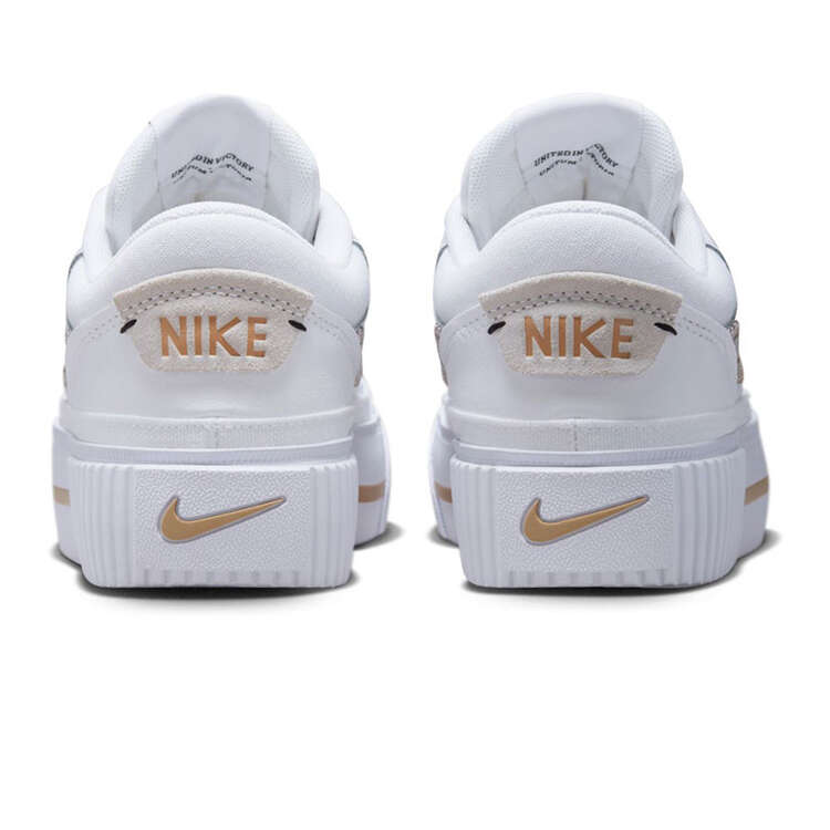 Nike Court Legacy Lift Womens Casual Shoes White/Brown US 6, White/Brown, rebel_hi-res