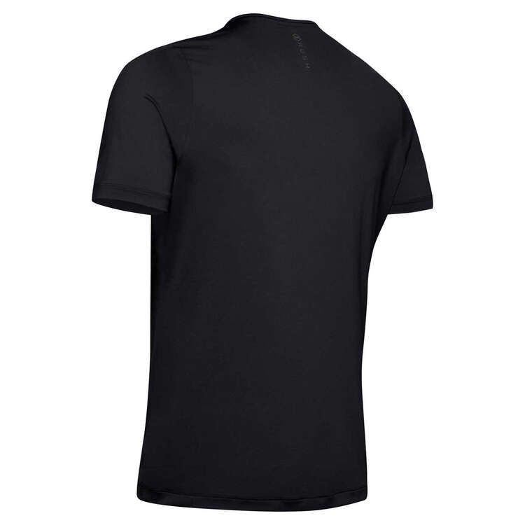 Under Armour Mens Rush Fitted Training Tee, Black, rebel_hi-res