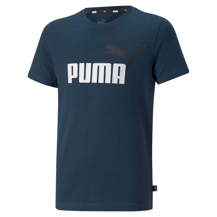 Puma Boys Essential 2 Colour Logo Tee Blue XS, Blue, rebel_hi-res