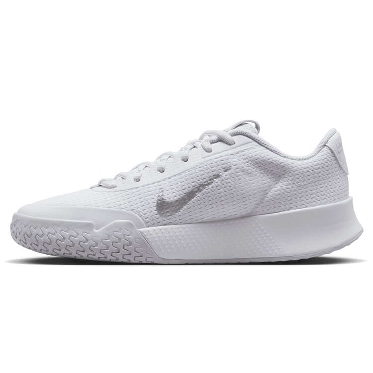 NikeCourt Vapor Lite 2 Womens Tennis Shoes White/Silver US 6, White/Silver, rebel_hi-res