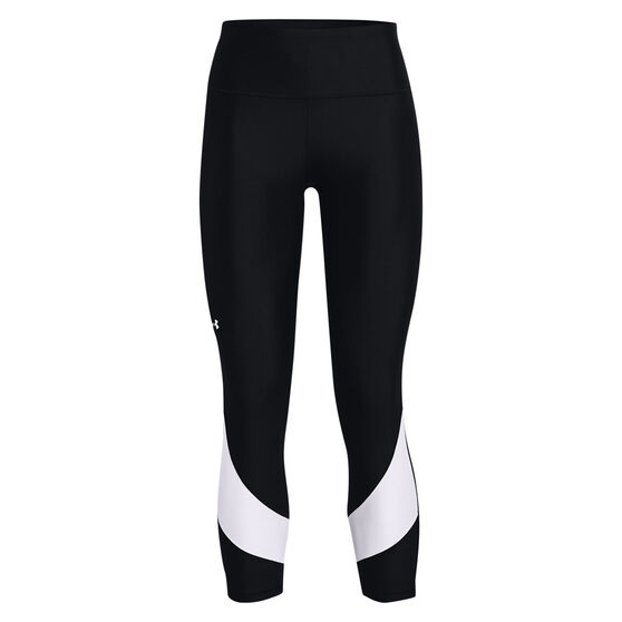Under Armour Womens HeatGear Armour Taped Ankle Tights, Black, rebel_hi-res