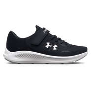 Under Armour Charged Pursuit 3 PS Kids Running Shoes Black/White US 11, Black/White, rebel_hi-res