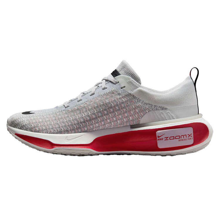 Nike ZoomX Invincible Run Flyknit 3 Mens Running Shoes White/Red US 7, White/Red, rebel_hi-res