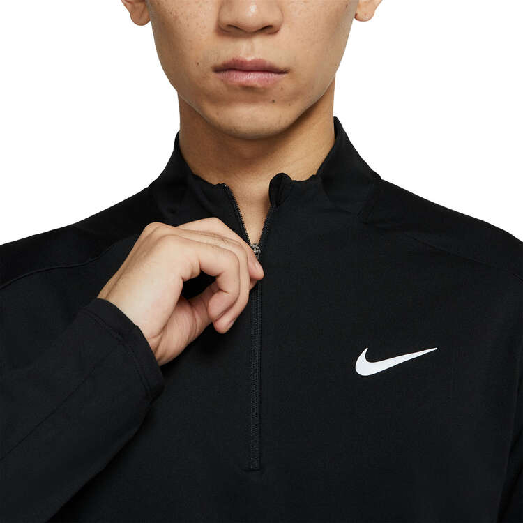 Nike Men's Dri-FIT Elements 1/2 Zip Running Top, Black, rebel_hi-res