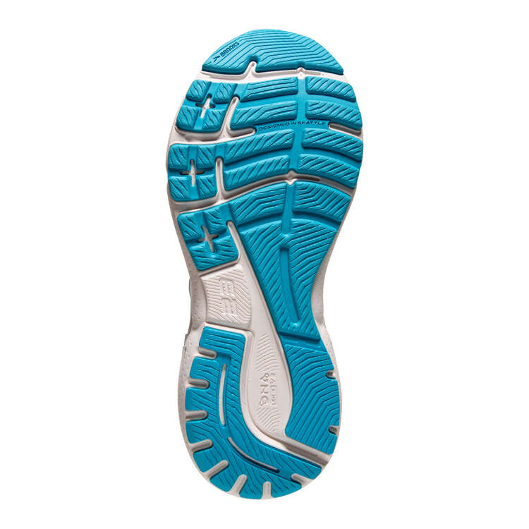 Brooks Adrenaline GTS 23 Womens Running Shoes, White/Blue, rebel_hi-res