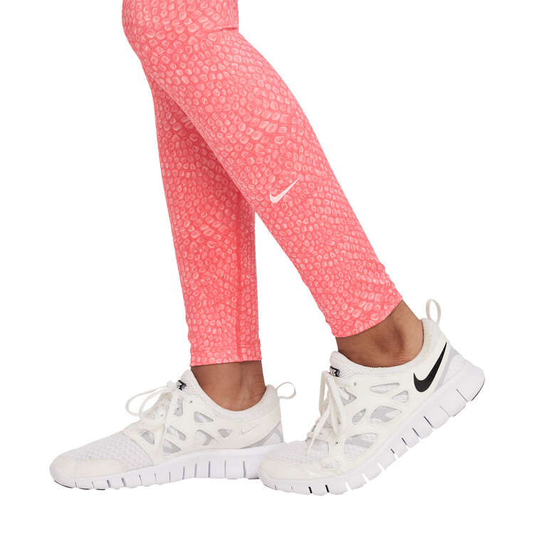 Nike Girls Dri-FIT One AOP WC Tights, Pink, rebel_hi-res
