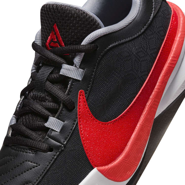 Nike Freak 5 GS Kids Basketball Shoes, Black/Red, rebel_hi-res