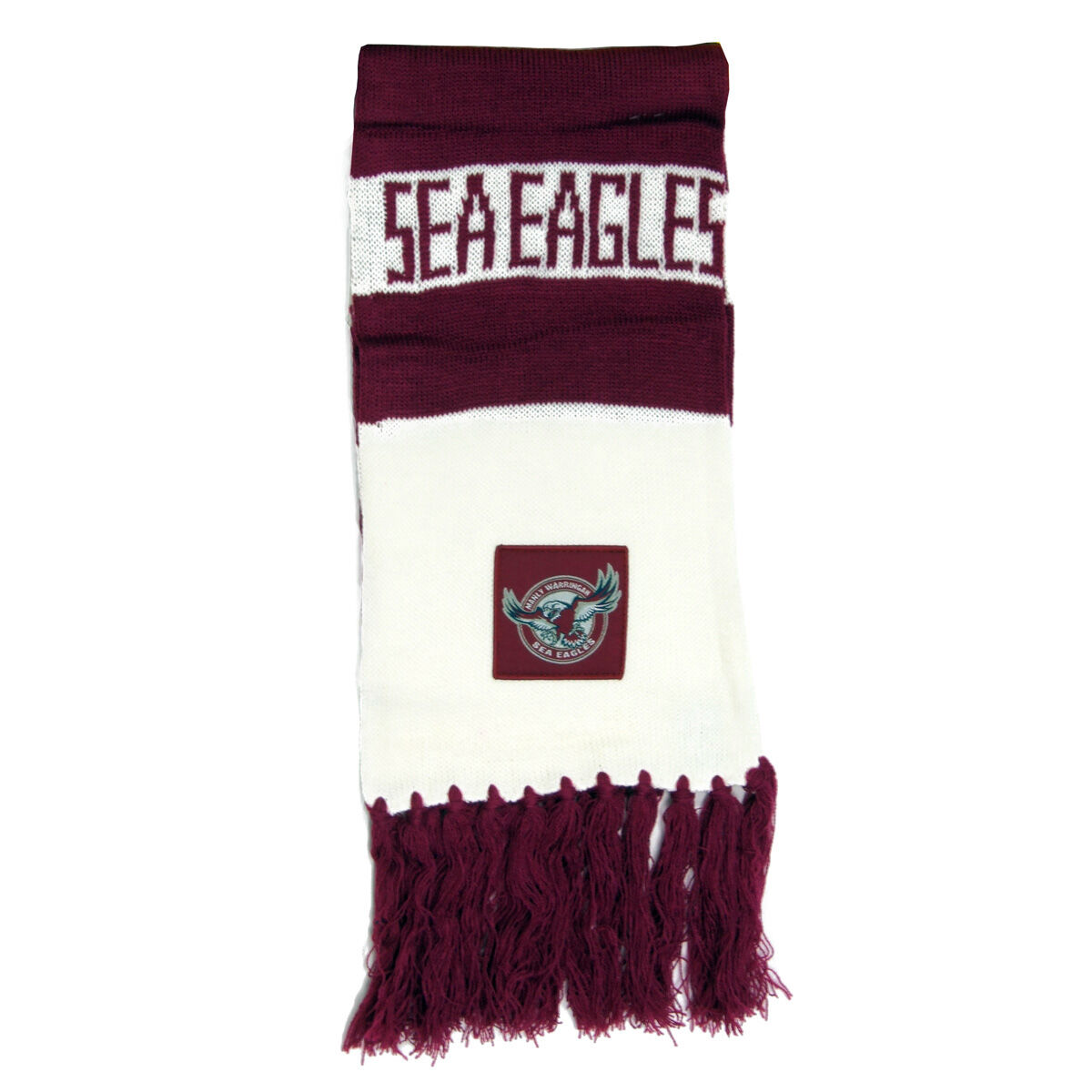 650245 MANLY SEA EAGLES NRL TEAM COLOURS GAME DAY SOFT TARTAN SCARF 