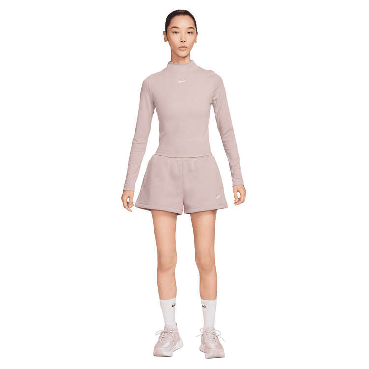 Nike Womens Sportswear Phoenix Fleece High Waisted Oversized Shorts, Beige, rebel_hi-res