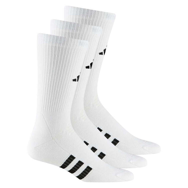 adidas Performance Lightweight Crew Socks 3 pack White S, White, rebel_hi-res