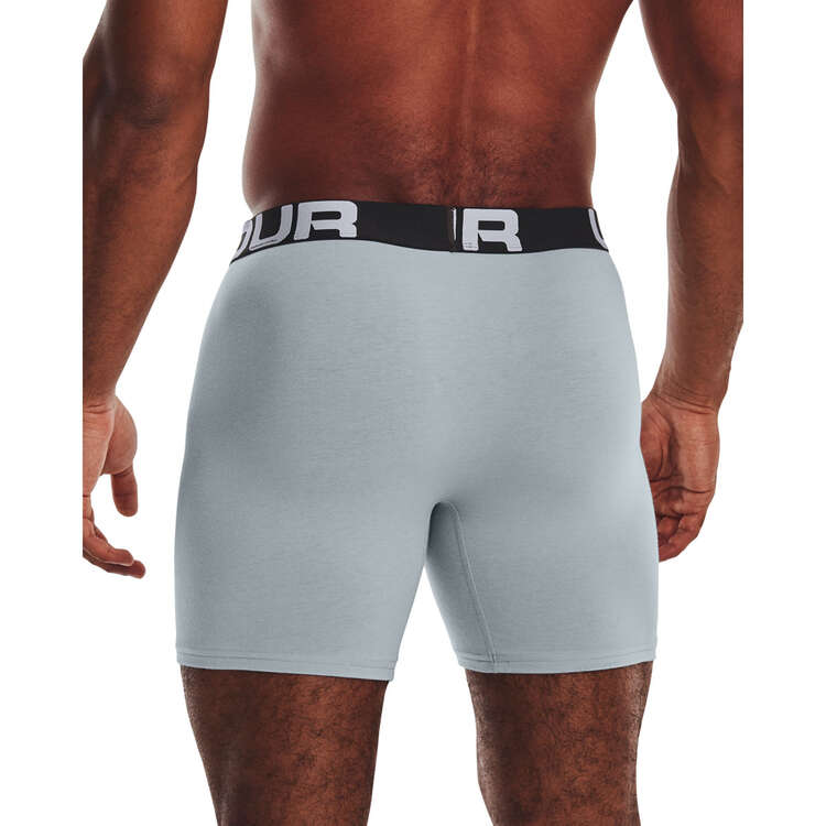 Under Armour Mens Charged Cotton 6in 3 Pack Underwear Grey XL