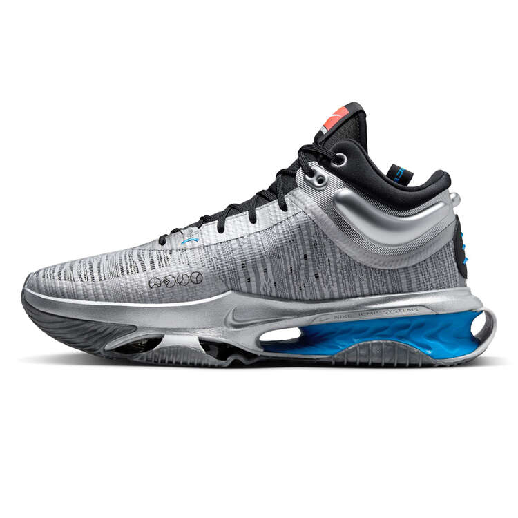 Nike Air Zoom G.T. Jump 2 All Star Basketball Shoes, Black/Silver, rebel_hi-res