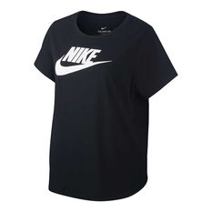 Nike Womens Sportswear Essential Futura Tee Plus Black XL, Black, rebel_hi-res
