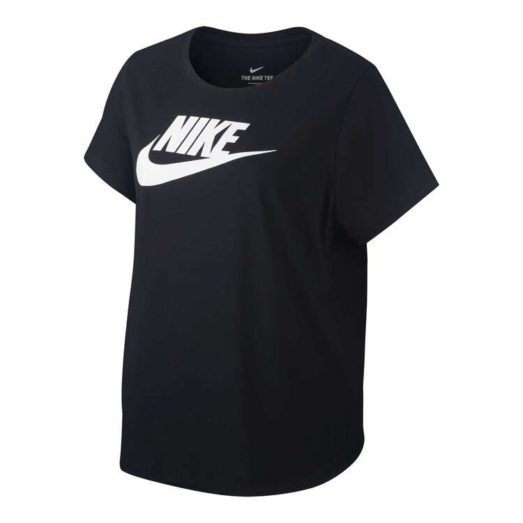Nike Womens Sportswear Essential Futura Tee Plus Black XXL, Black, rebel_hi-res