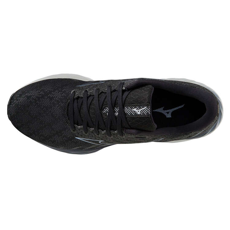 Mizuno Wave Inspire 19 2E Mens Running Shoes, Black/White, rebel_hi-res