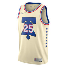Nike Philadelphia 76ers Ben Simmons 2020/21 Mens Earned Jersey Neutral S, Neutral, rebel_hi-res