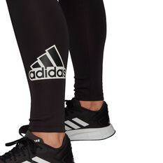 adidas Womens Designed 2 Move Outline Logo Tights (Plus Size), Black, rebel_hi-res