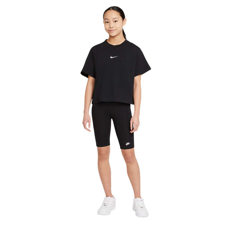 Nike Girls Sportswear Essential Boxy Tee, Black, rebel_hi-res