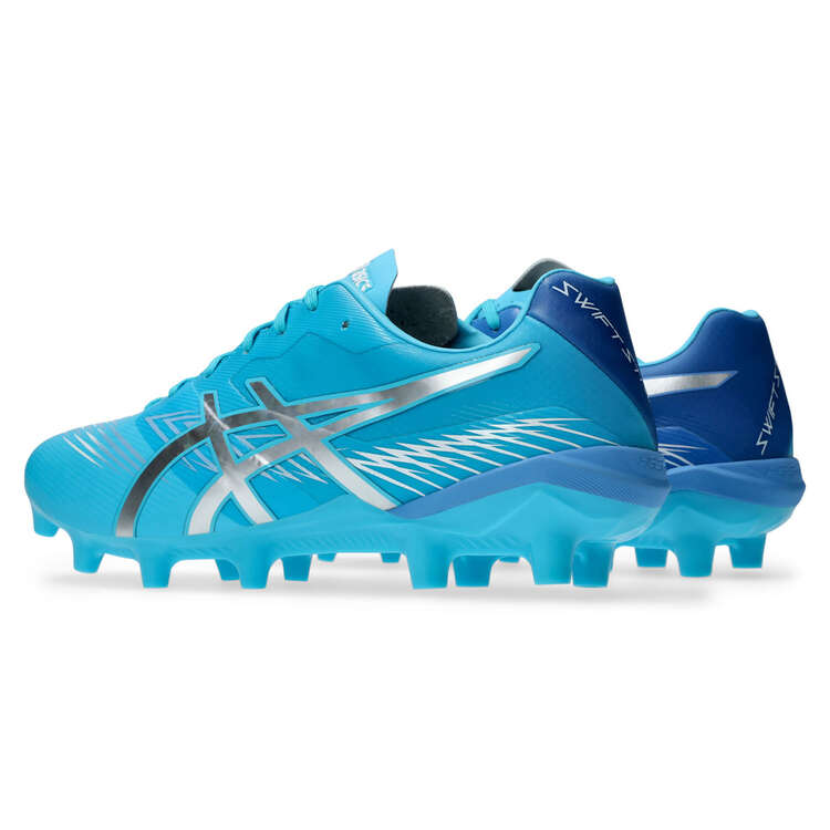 Asics Swift Strike Football Boots, Aqua/Silver, rebel_hi-res