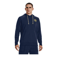 Under Armour Project Rock Mens Heavyweight Pullover Hoodie Navy S, , rebel_hi-res