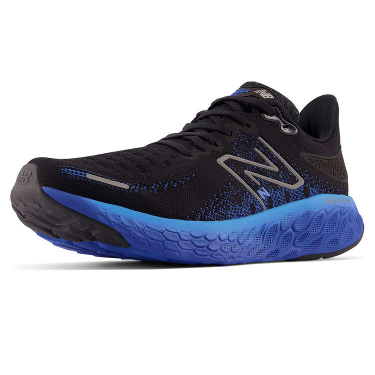 New Balance 1080v12 Mens Running Shoes, Black/Blue, rebel_hi-res