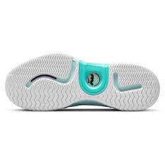NikeCourt Air Zoom GP Turbo Womens Hard Court Tennis Shoes, White/Teal, rebel_hi-res