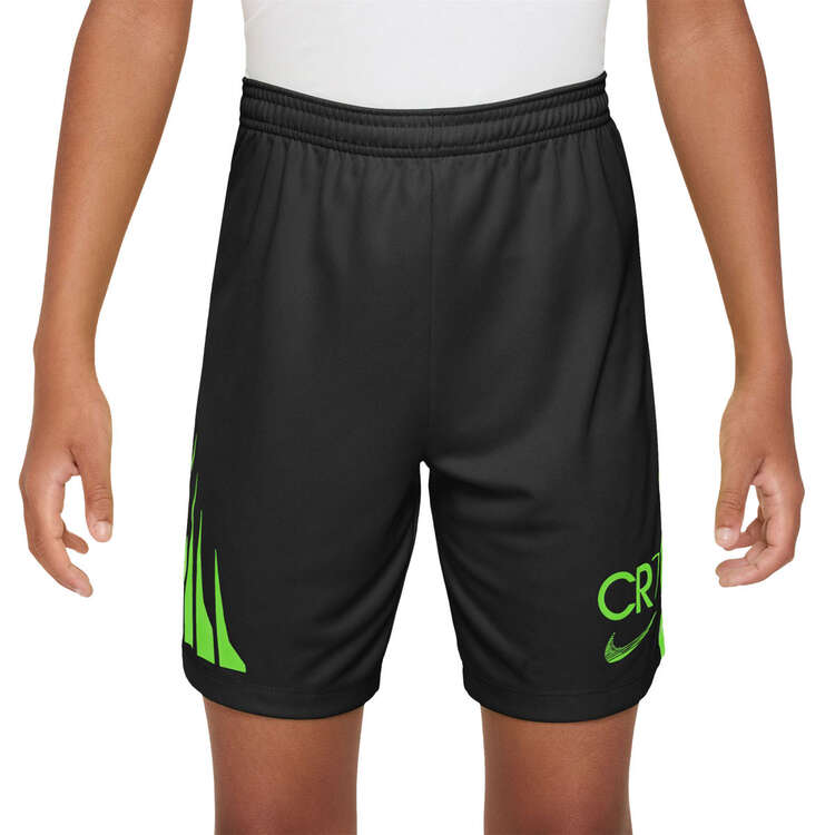 Nike Kids CR7 Dri-FIT Academy 23 Football Shorts Black/Green XS, Black/Green, rebel_hi-res
