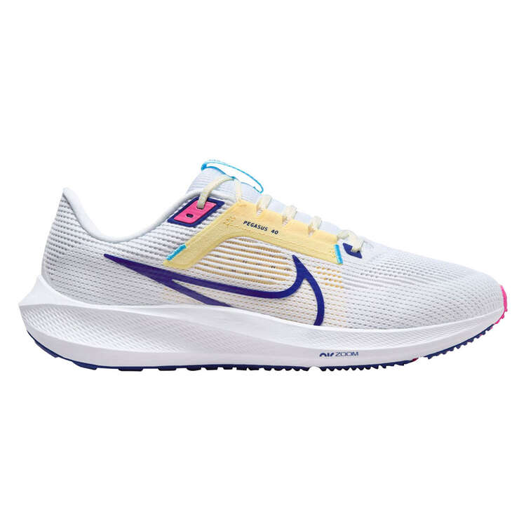 Nike Pegasus 40 Mens Running Shoes, White/Yellow, rebel_hi-res