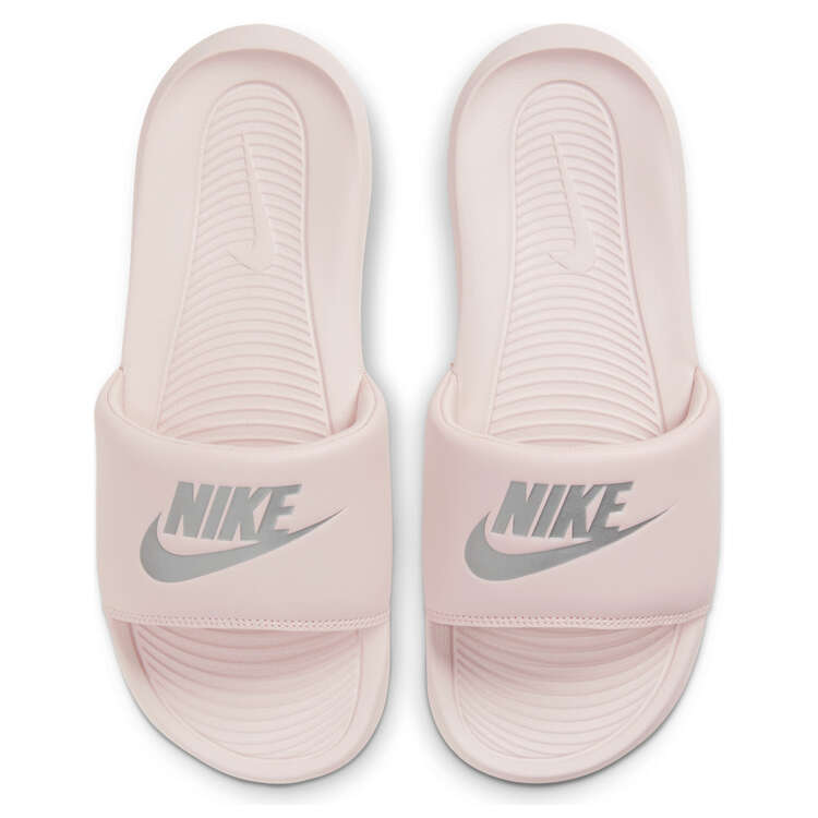 Nike Victori One Womens Slides, Pink/Silver, rebel_hi-res