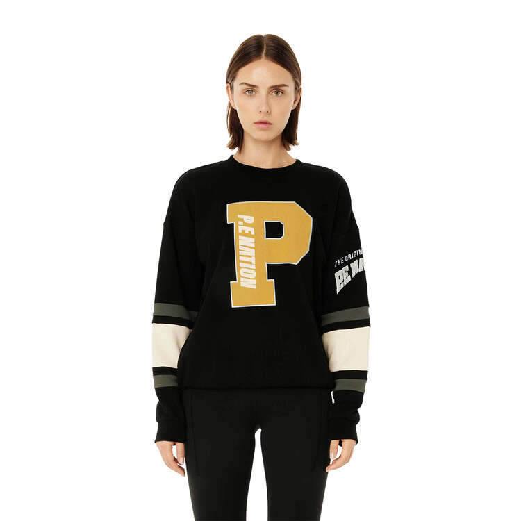 P.E Nation Womens Gymnasium Sweatshirt, Black, rebel_hi-res