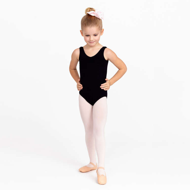 Black Long Sleeve Leotard for Toddler and Girls - Made in USA