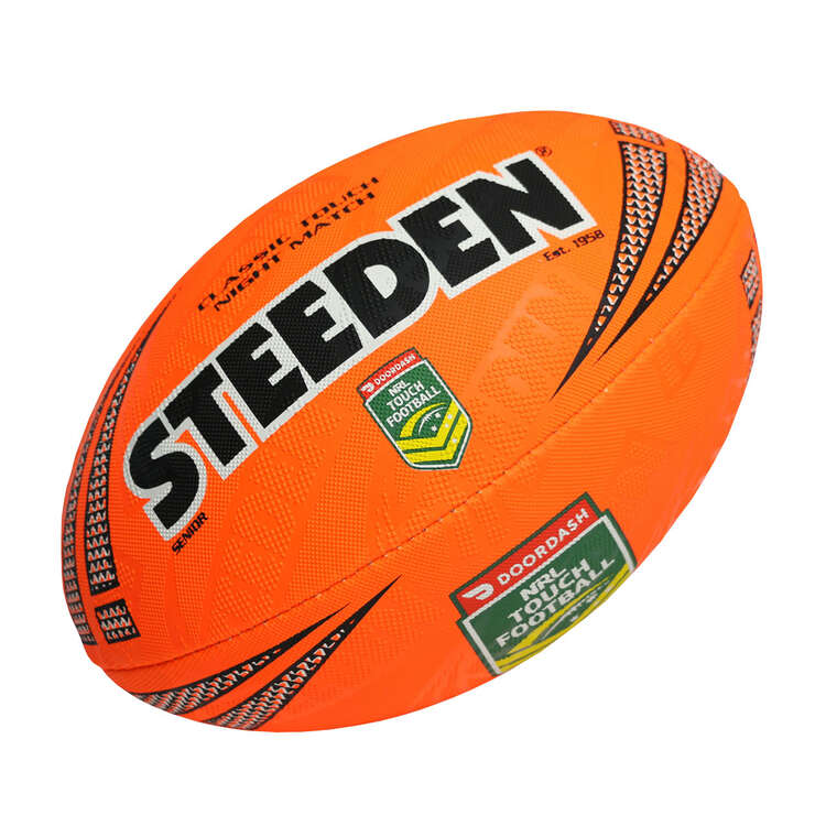 Steeden NRL Classic Touch Match Ball Fluoro Orange 5, , rebel_hi-res