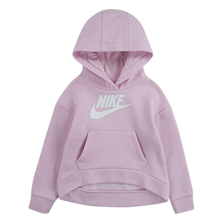 Nike Girls Club Fleece Hoodie Pink 4, Pink, rebel_hi-res