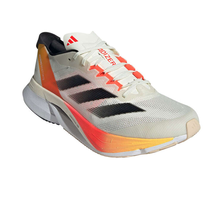 adidas Adizero Boston 12 Mens Running Shoes, Tan/Red, rebel_hi-res
