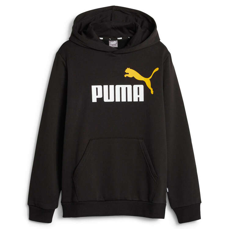 Puma Little Kids Essential Plus 2 Colour Big Logo Hoodie, Black, rebel_hi-res