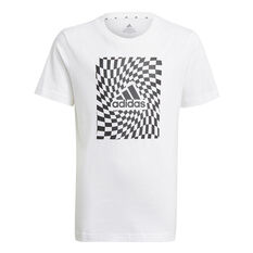 adidas Boys Graphic Tee White 8, White, rebel_hi-res