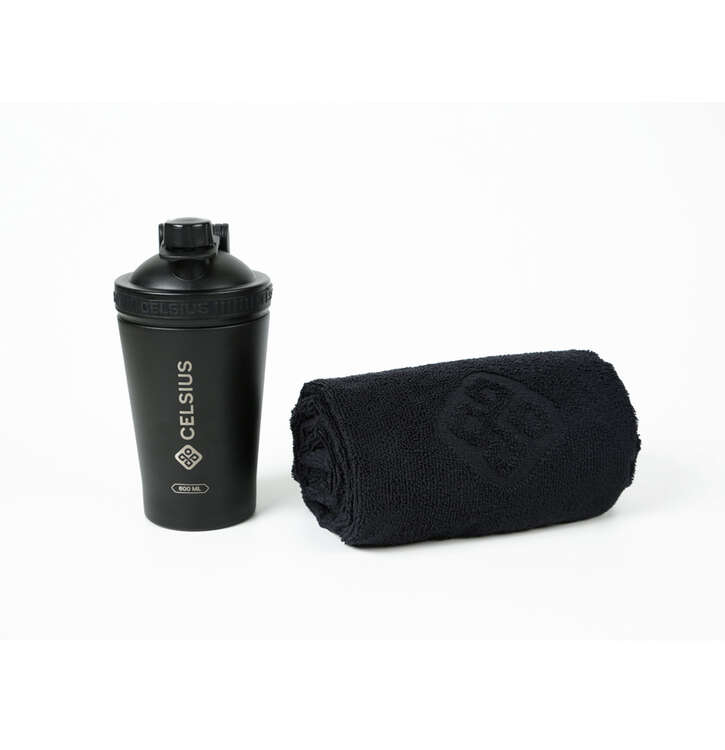 Celsius Microfiber Towel and Shaker 600ml, , rebel_hi-res