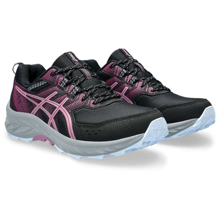 Asics Venture 9 Womens Trail Running Shoes, Black/purple, rebel_hi-res