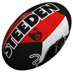 Steeden NRL Pentrith Panthers 11 Inch Supporter Rugby League Ball Black 11 Inch, , rebel_hi-res