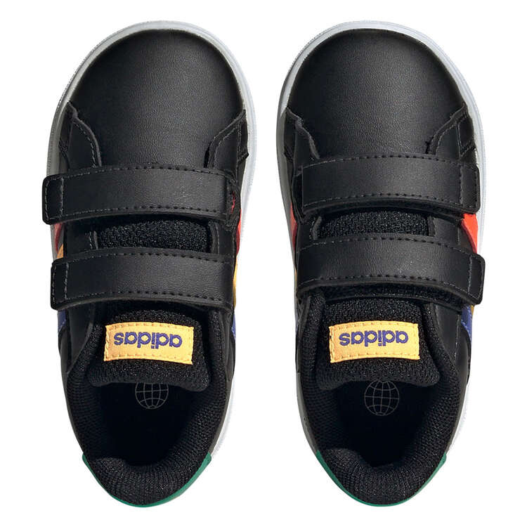 adidas Grand Court 2.0 Toddlers Shoes, Black/Blue, rebel_hi-res