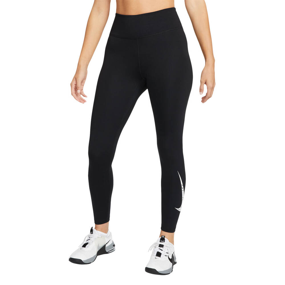 Nike Womens Dri-FIT One Mid-Rise 7/8 Graphic Tights | Rebel Sport