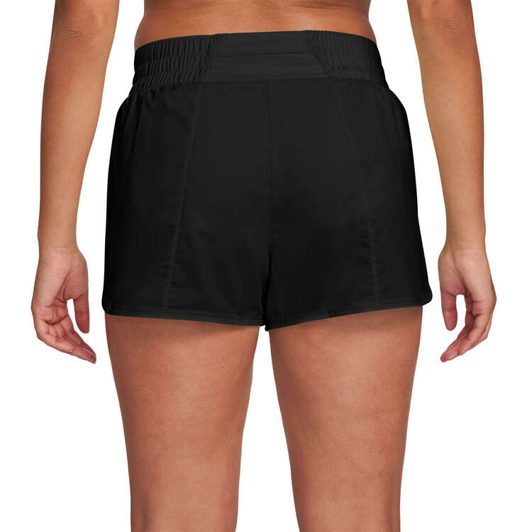 Nike One Womens Dri-FIT Mid-Rise 3 inch Brief-Lined Shorts, Black, rebel_hi-res