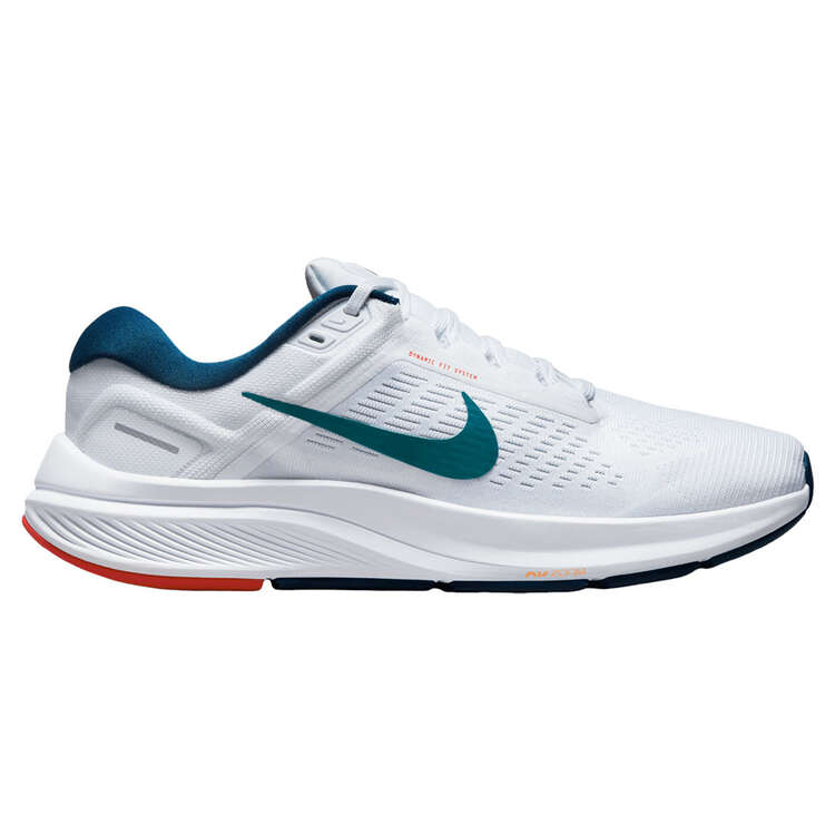 Nike Air Zoom Structure 24 Running Shoes White/Green US 12 | Rebel Sport